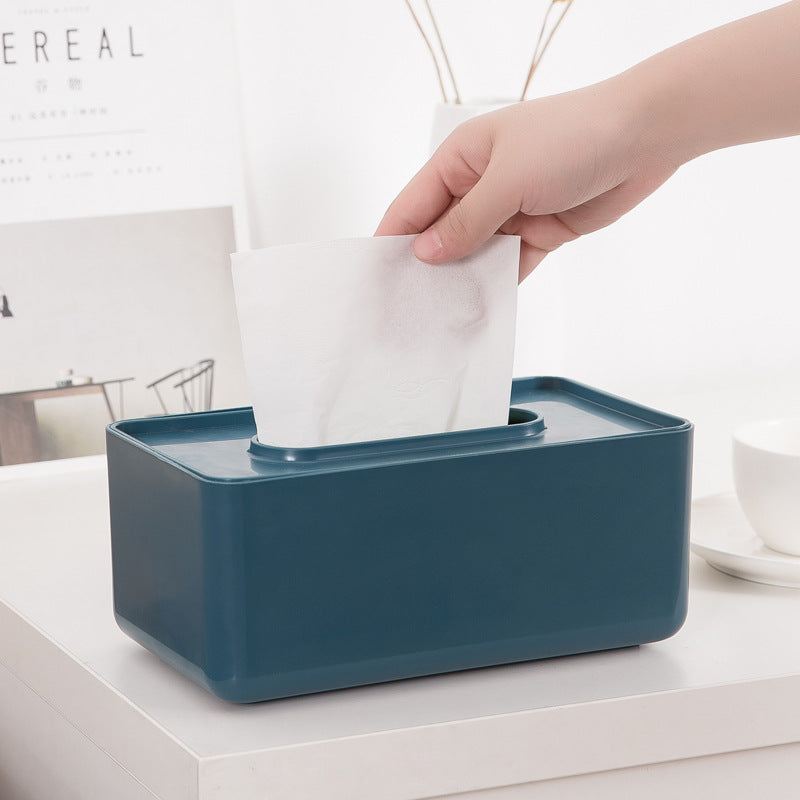 Q 3011 plastic lid paper box living room creative paper box household simple napkin storage box tissue