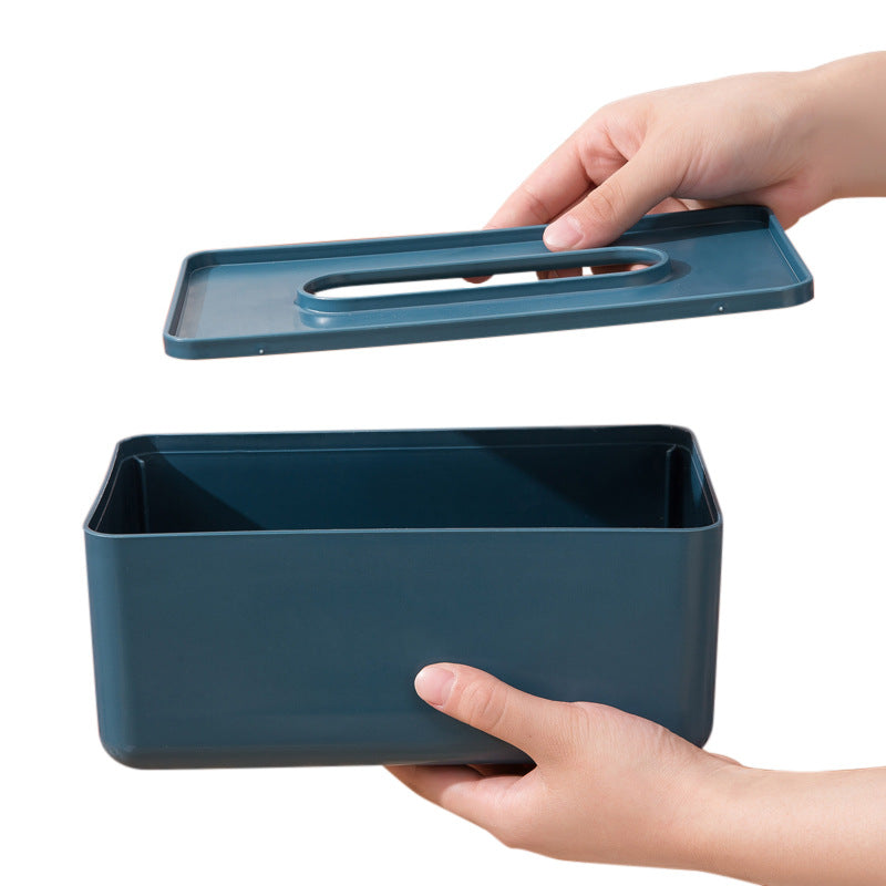 Q 3011 plastic lid paper box living room creative paper box household simple napkin storage box tissue