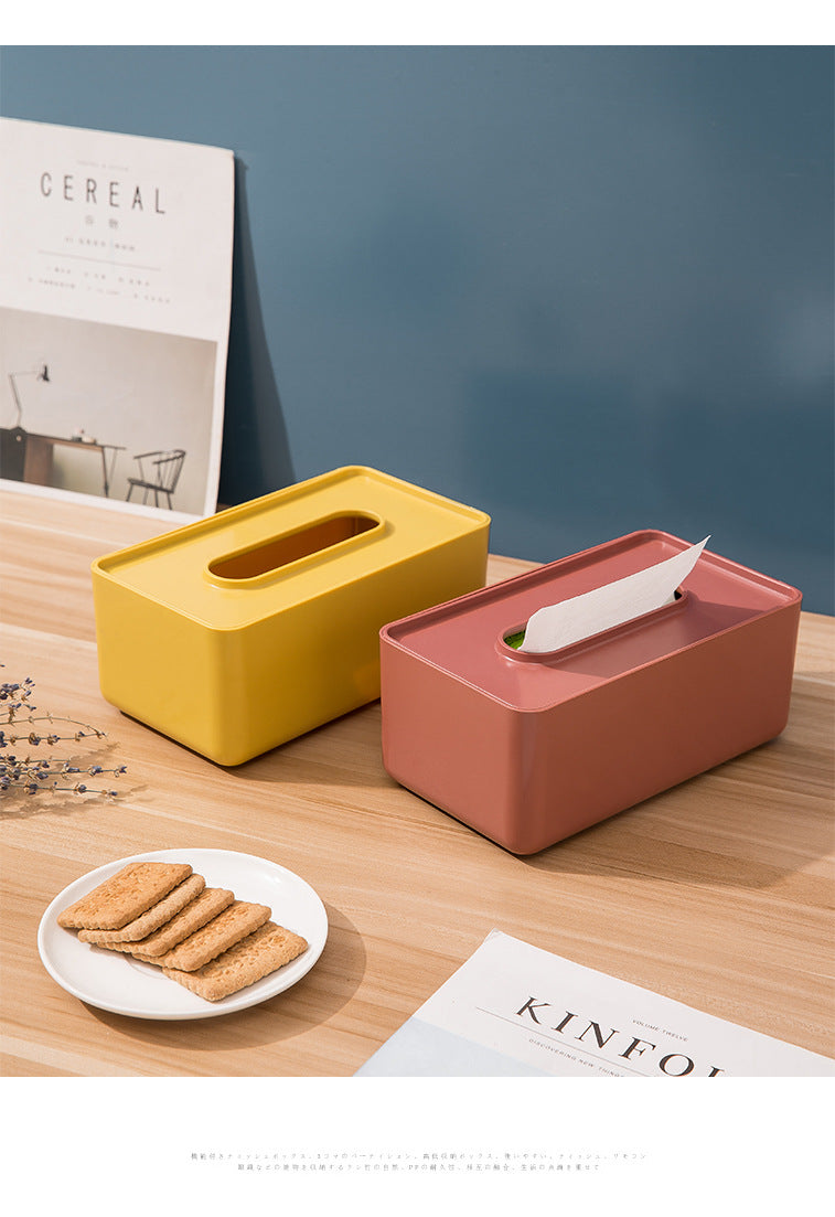 Q 3011 plastic lid paper box living room creative paper box household simple napkin storage box tissue