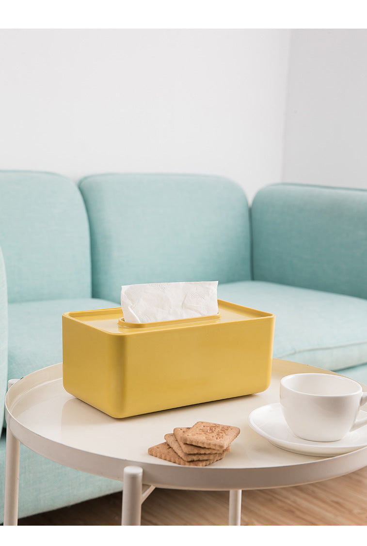 Q 3011 plastic lid paper box living room creative paper box household simple napkin storage box tissue