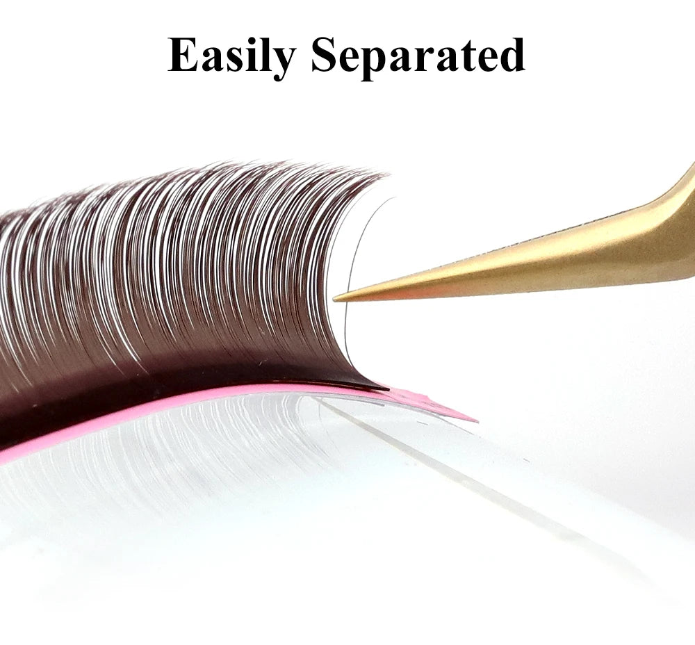 NAGARAKU Brown Eyelashes Individual Eyelash Makeup 16 Lines Brown Color High Quality Super Soft Natural Synthetic Mink