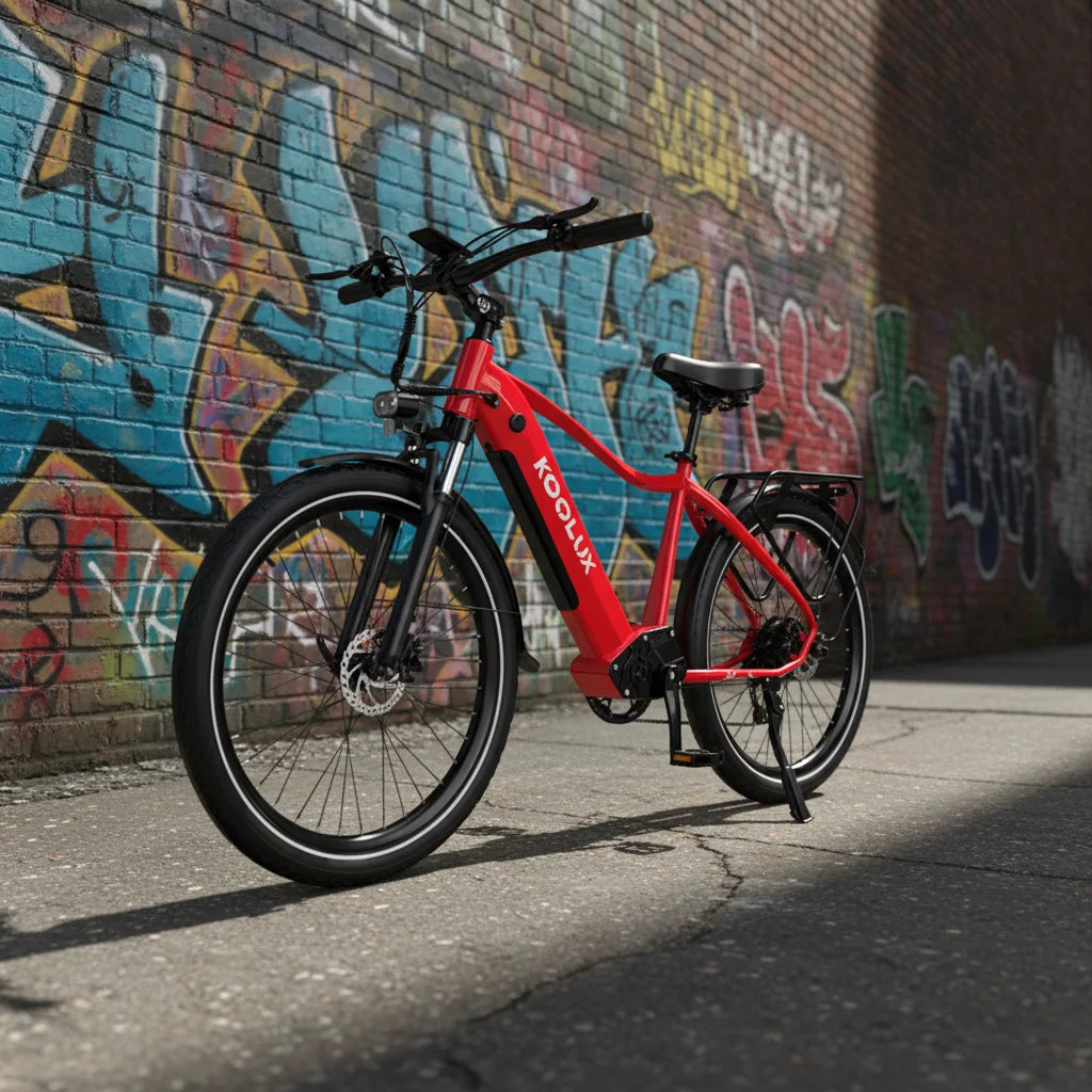 KOOLUX X3 250W for EU 500W Electric City Bike for Adults 48V/15Ah Removable Battery Aluminum Frame Electric City Bike for Urban