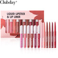 Lipstick Lipliner Lipstick Matte Lip Glaze Sexy Red Lip 6+6 Moisturizing Long Lasting Waterproof Lip Cosmetics for Women