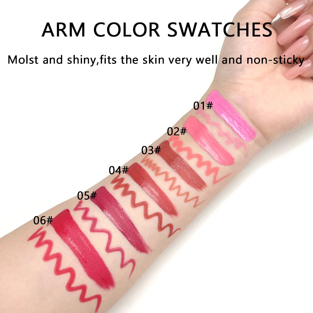 Lipstick Lipliner Lipstick Matte Lip Glaze Sexy Red Lip 6+6 Moisturizing Long Lasting Waterproof Lip Cosmetics for Women