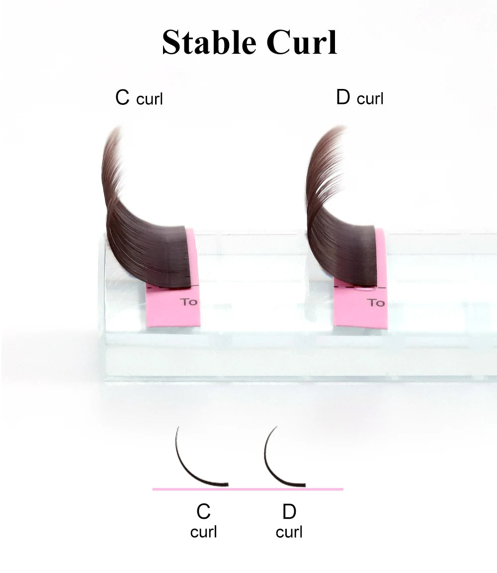NAGARAKU Brown Eyelashes Individual Eyelash Makeup 16 Lines Brown Color High Quality Super Soft Natural Synthetic Mink