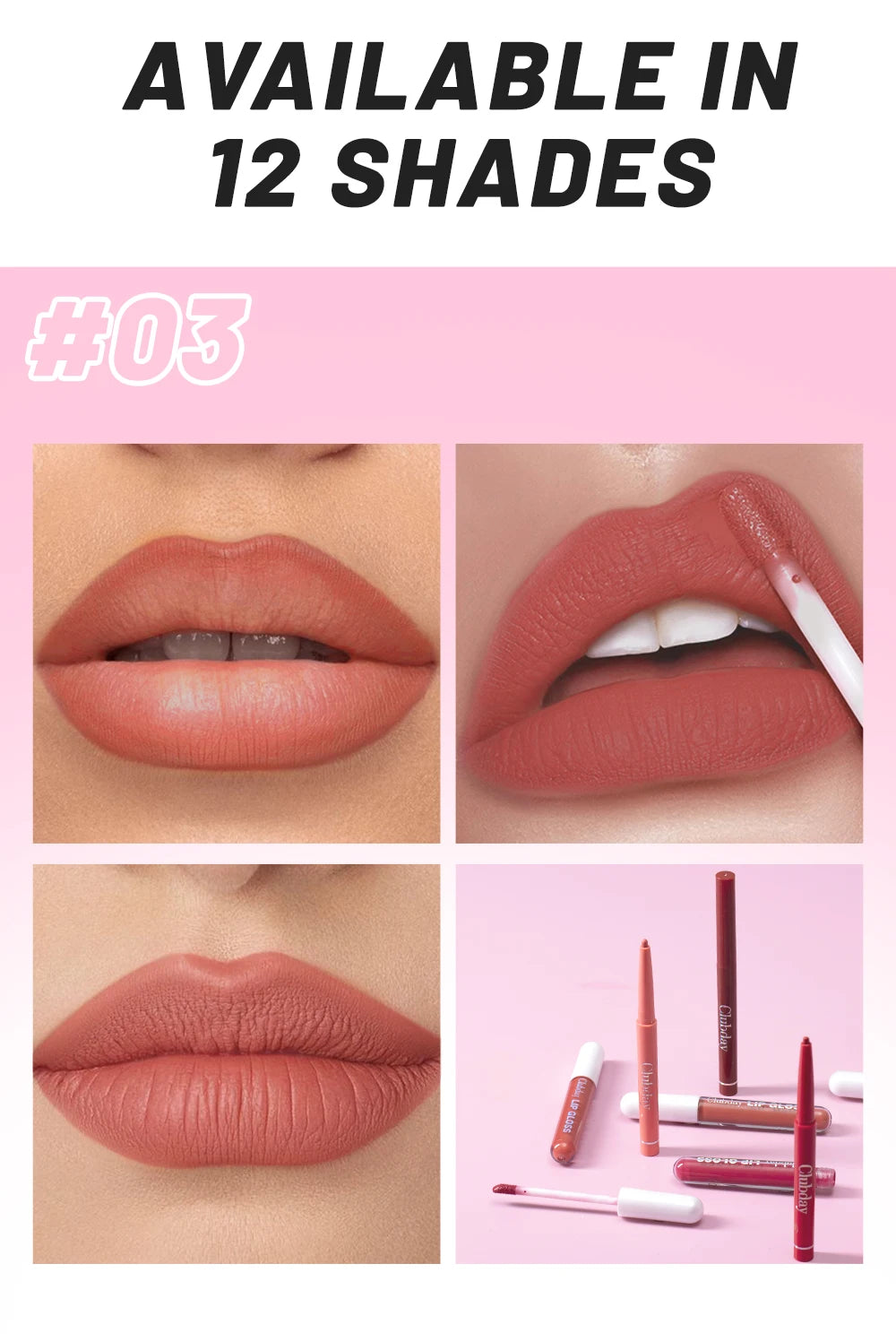 Lipstick Lipliner Lipstick Matte Lip Glaze Sexy Red Lip 6+6 Moisturizing Long Lasting Waterproof Lip Cosmetics for Women