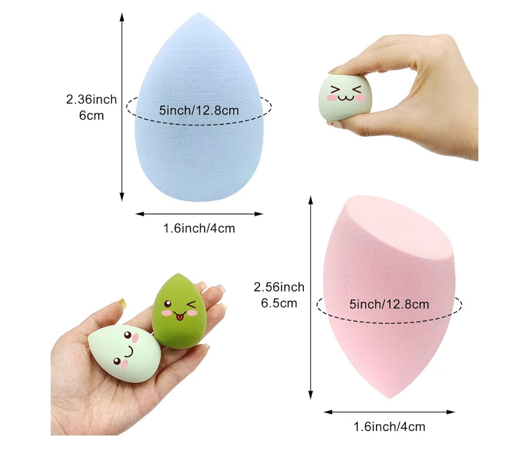 12 Pieces Professional Makeup Sponge Set,Latex Free Flawless Soft Setting Face Puffs,Multicolor Beauty Sponge Blender Cosmetic Applicator for Powder,Liquid,Facial Makeup Tools