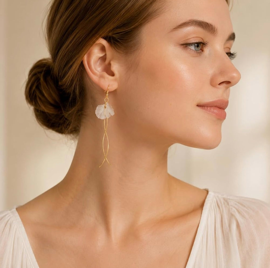 KISS WIFE Floral Earrings Set for Women 5 Pairs Dangle Drop Statement Earrings