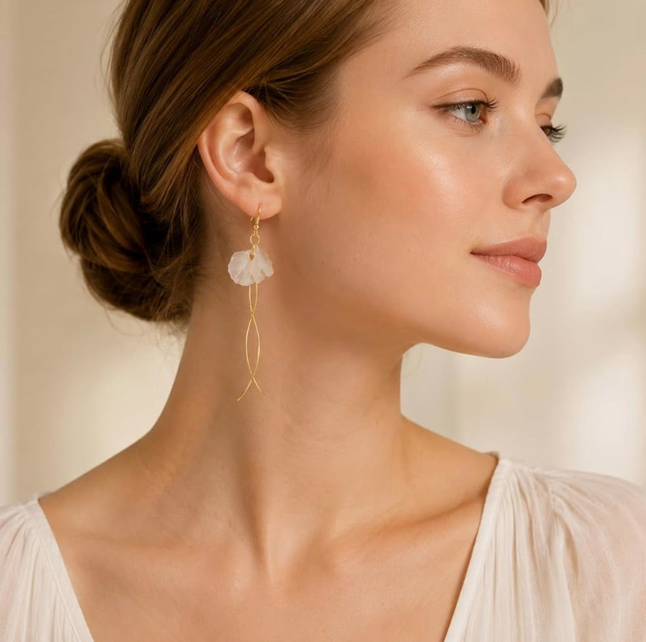 KISS WIFE Floral Earrings Set for Women 5 Pairs Dangle Drop Statement Earrings