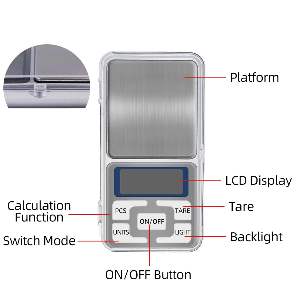 Multiple specifications Digital Scale Precision Scales Jewelry Weighing For Food Diet Postal Balance Measuring LCD Electronic