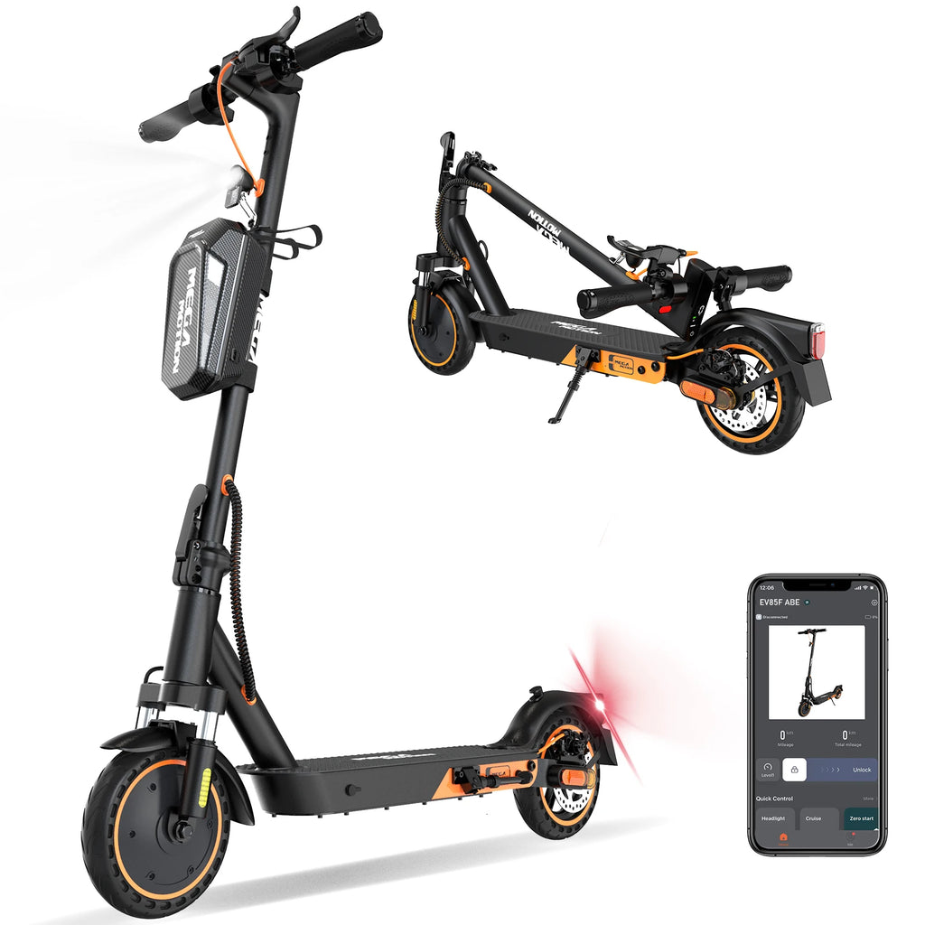 Mega Motion EV85F ABE App-Controlled Electric Scooter 8.5-Inch Foldable Unisex E-Scooter High Two-Wheel Portable Mobility CE