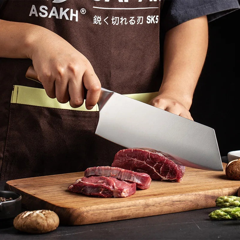 Kitchen Knives Set Stainless Steel Meat Chopping Cleaver Fish Vegetables Slicing Butcher Knife Japanese Chef Knife with Gift Box
