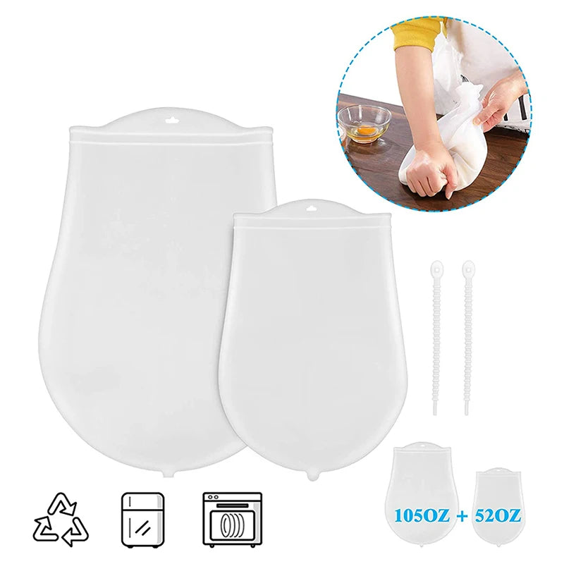 Magic Silicone Kneading Dough Bag Kitchen Flour Mixer Bag Versatile Dough Mixer for Bread Pastry Pizza Bakeware Cooking Tools
