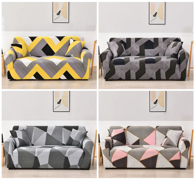 Coolazy Stretch Plaid Sofa Slipcover Elastic Sofa Covers for Living Room funda sofa Chair Couch Cover Home Decor 1/2/3/4-seater