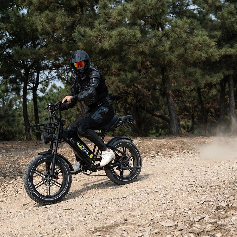 Hot Sale AU Warehouse KOOLUX X9 Wholesale 20'' Fat Tire Electric Mountain Bike 250W EU 48V 15.6Ah Full Suspension