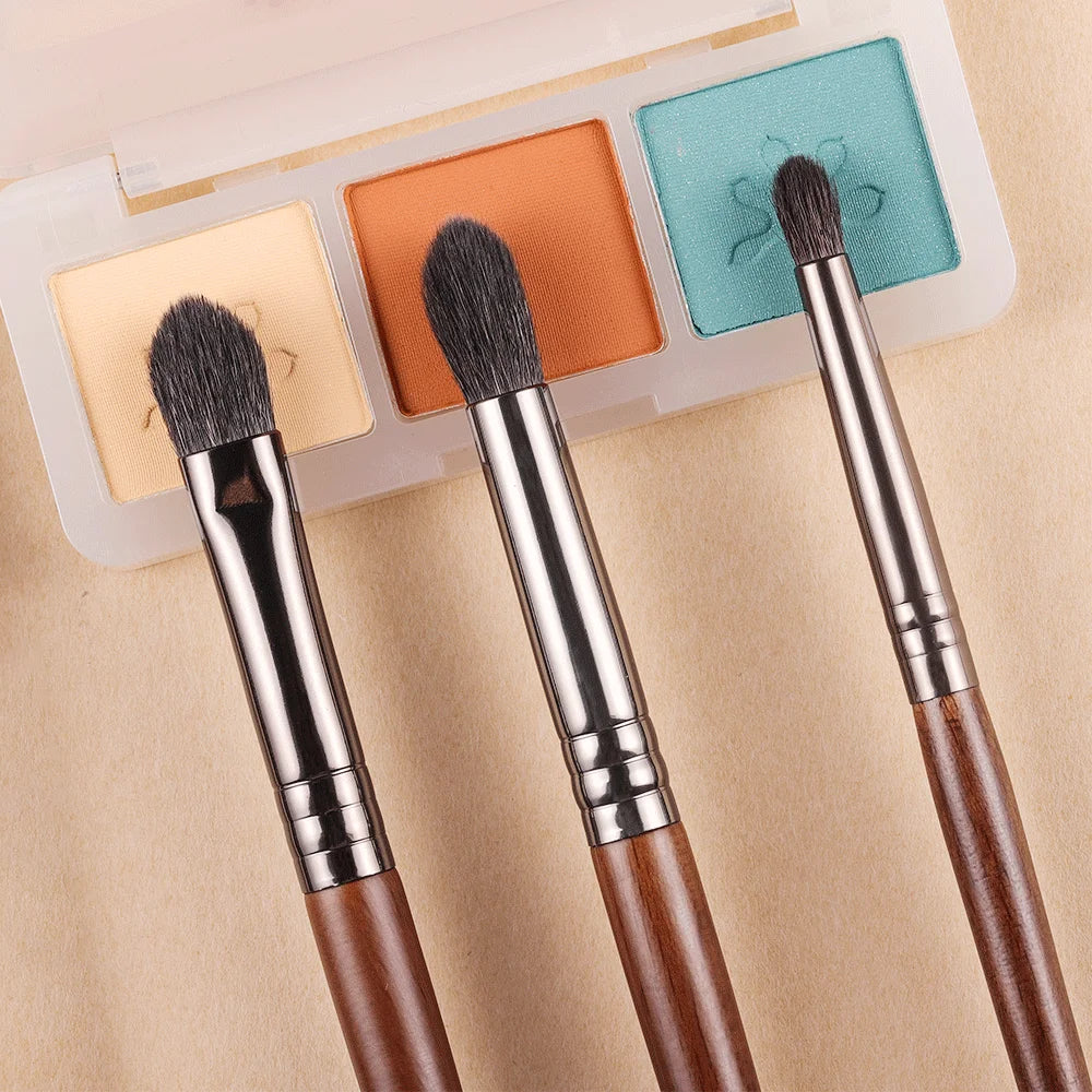 OVW Cosmetic 2/6 pcs Makeup Eye Shadow Brush Set Goat Hair Tool Ultra Soft Make Up Tapered Blender Diffuse Kit Cut Crease Brush