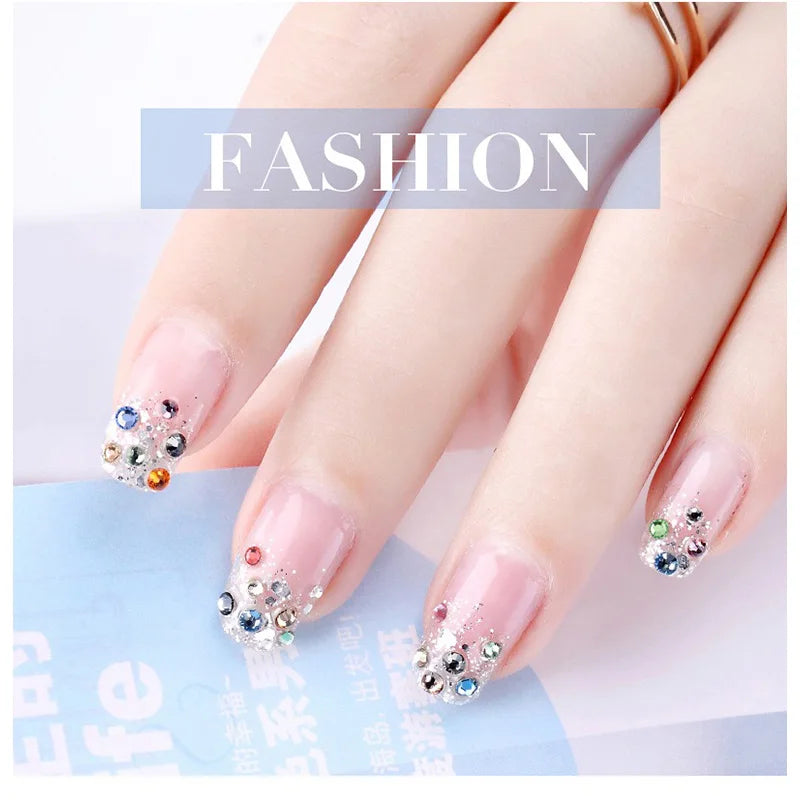 1440Pcs/Pack Flatback 3D Glass Swarovsky DIY Nails Rhinestones Art Decoration Shiny Crystal Stones Gems Manicure