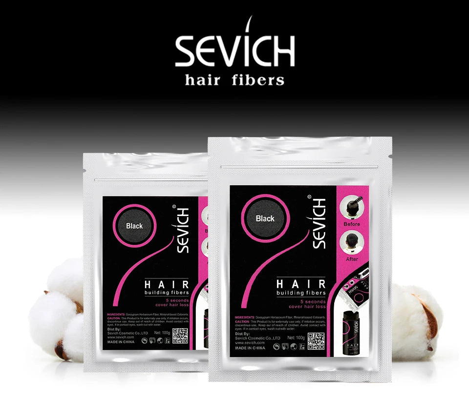 100g Hair Loss Building Hair Fibers Blender Conceal Styling Fiber Hair Powders Thinning Keratin Eyelash Extension Black