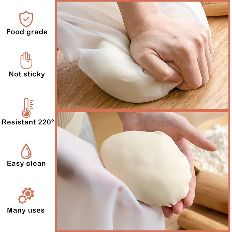 Magic Silicone Kneading Dough Bag Kitchen Flour Mixer Bag Versatile Dough Mixer for Bread Pastry Pizza Bakeware Cooking Tools