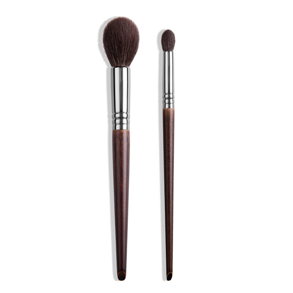 OVW Cosmetic 2/6 pcs Makeup Eye Shadow Brush Set Goat Hair Tool Ultra Soft Make Up Tapered Blender Diffuse Kit Cut Crease Brush