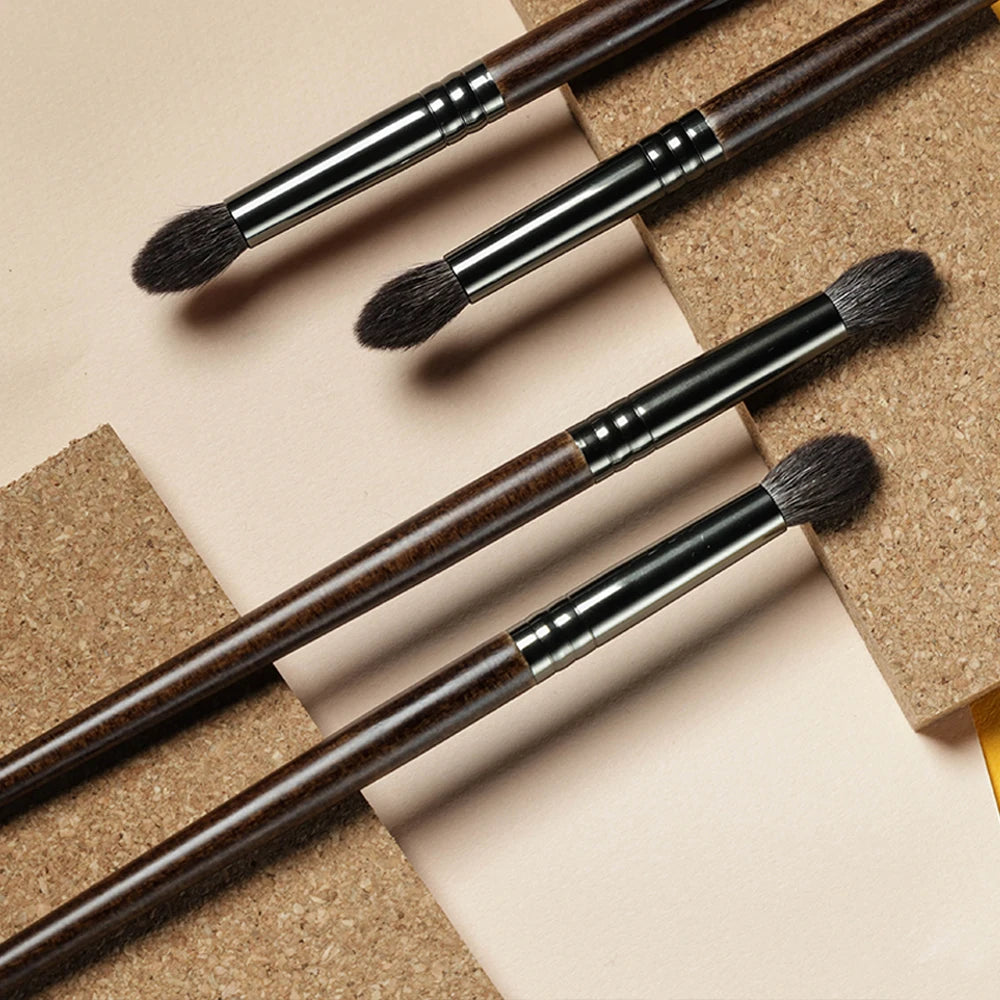 OVW Cosmetic 2/6 pcs Makeup Eye Shadow Brush Set Goat Hair Tool Ultra Soft Make Up Tapered Blender Diffuse Kit Cut Crease Brush