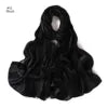 New High Quality Solid Color Soft Breathable Wide Stripe Hollow Satin Silk Scarf Muslim Women Shimmer Plain Head Scarf Hijab