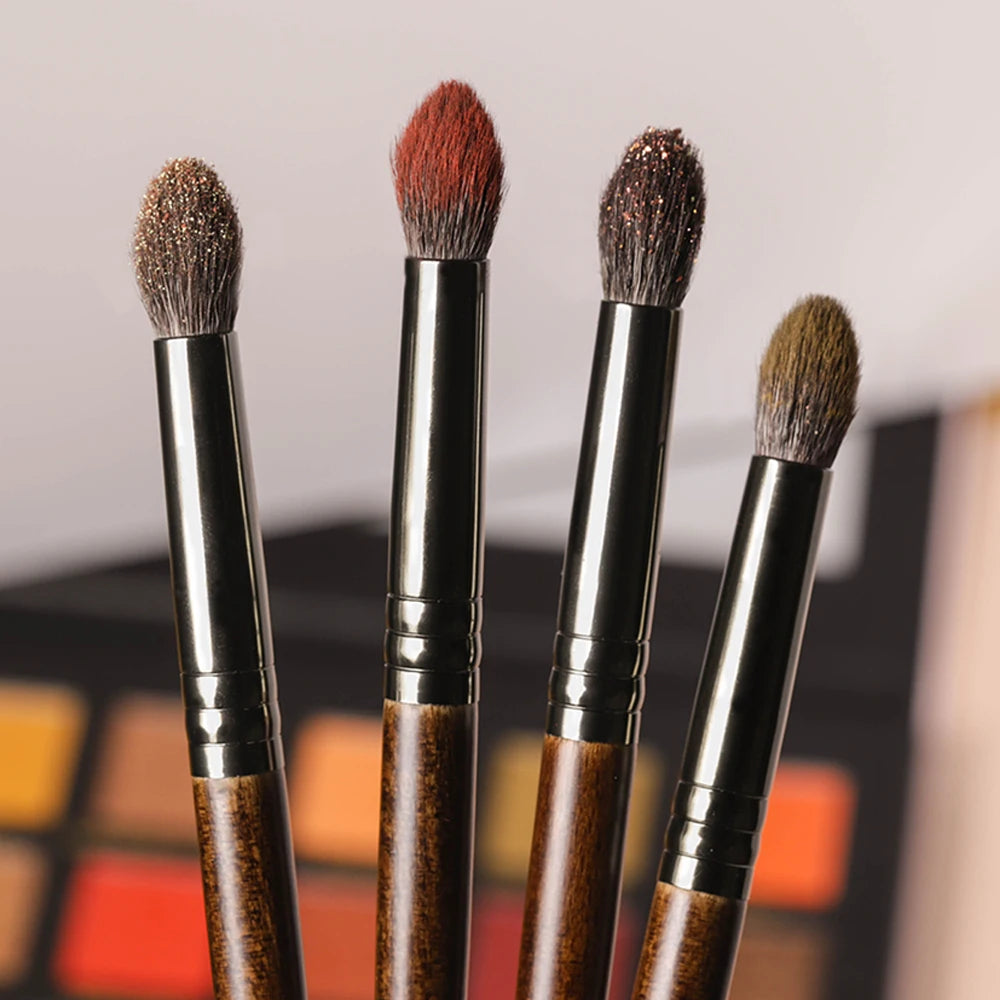 OVW Cosmetic 2/6 pcs Makeup Eye Shadow Brush Set Goat Hair Tool Ultra Soft Make Up Tapered Blender Diffuse Kit Cut Crease Brush