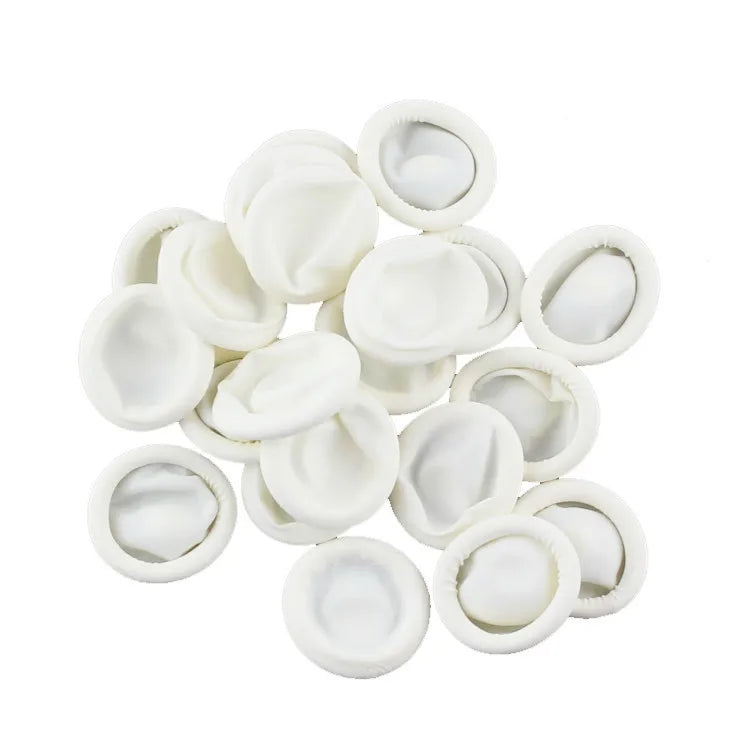 Protective Fingertip Natural Rubber Gloves Disposable Latex Finger Cots for Workplace Safety Nail Makeup Eyebrow Extension