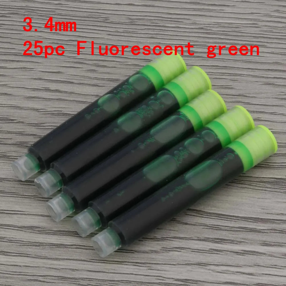 25pcs Universal Fountain Pen Ink Cartridges Pen ink Refill Color 2.6mm 3.4mm  Stationery Office School Supplies