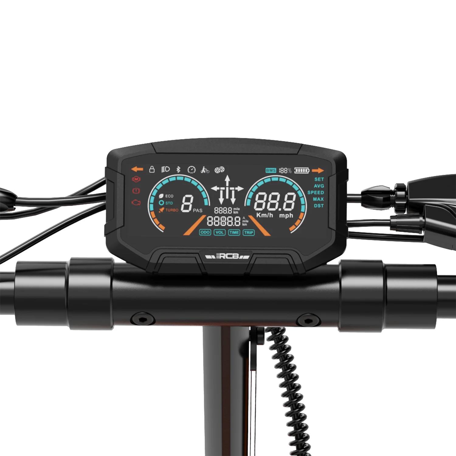 45KM/H RCB D7 App-Controlled Electric Scooter 10-Inch Foldable Unisex E-Scooter High Two-Wheel Portable Mobility CE