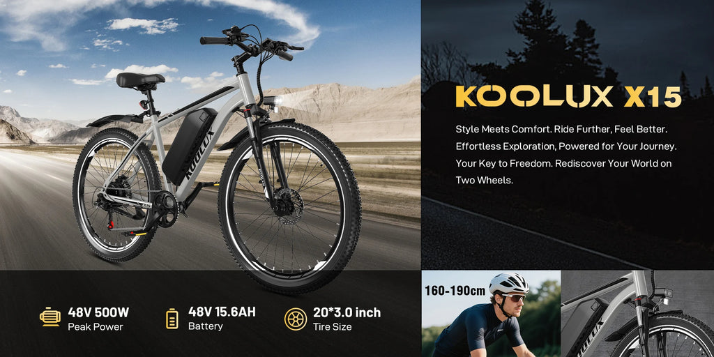 EU Warehouse  Lightweight KOOLUX X15 Electric City Bike Rear Hub Motor Riding with 15.6Ah Lithium Battery CE Certified 250W
