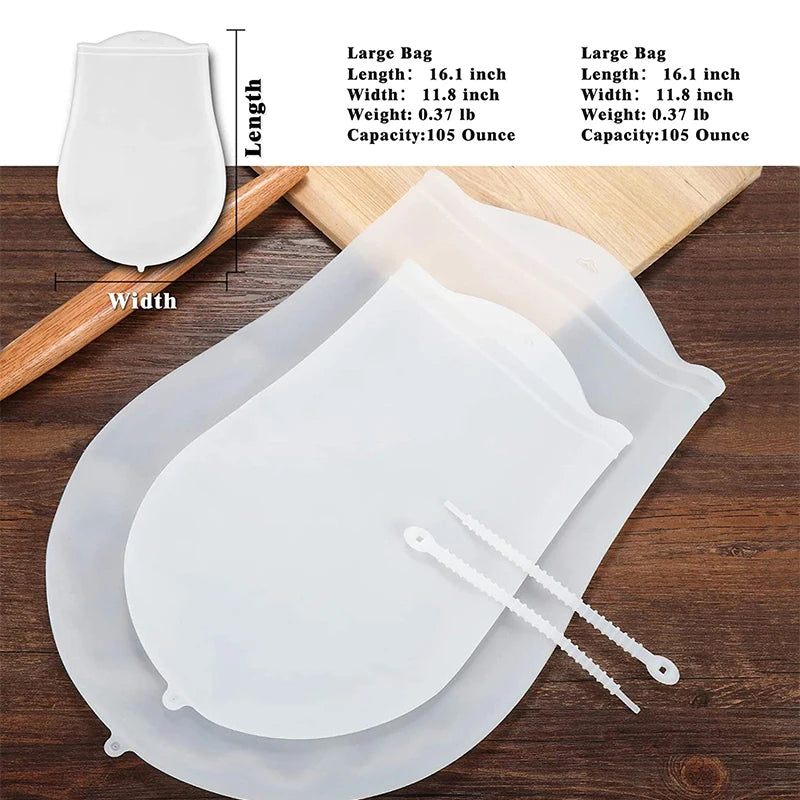 Magic Silicone Kneading Dough Bag Kitchen Flour Mixer Bag Versatile Dough Mixer for Bread Pastry Pizza Bakeware Cooking Tools