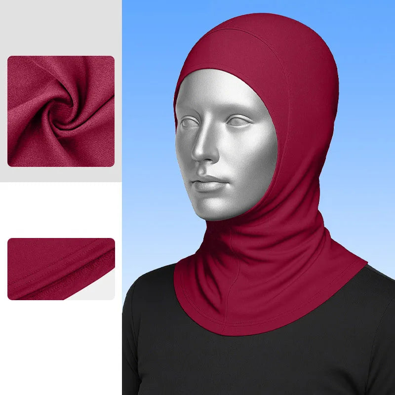 Manufacturer UPF50 + Muslim Traditional Breathable Women Headscarf Soft Milk Silk Super Elastic Quick Dry Modest Gym Wear Hijabs