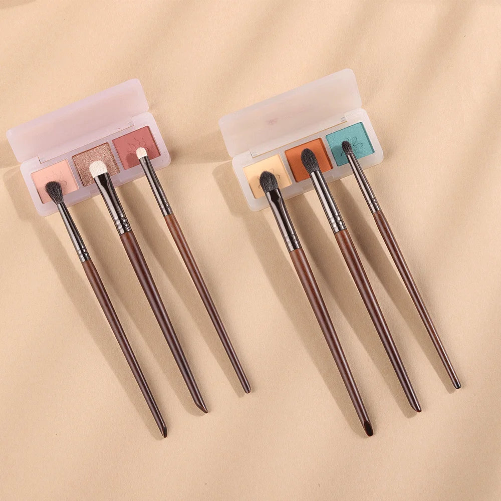OVW Cosmetic 2/6 pcs Makeup Eye Shadow Brush Set Goat Hair Tool Ultra Soft Make Up Tapered Blender Diffuse Kit Cut Crease Brush