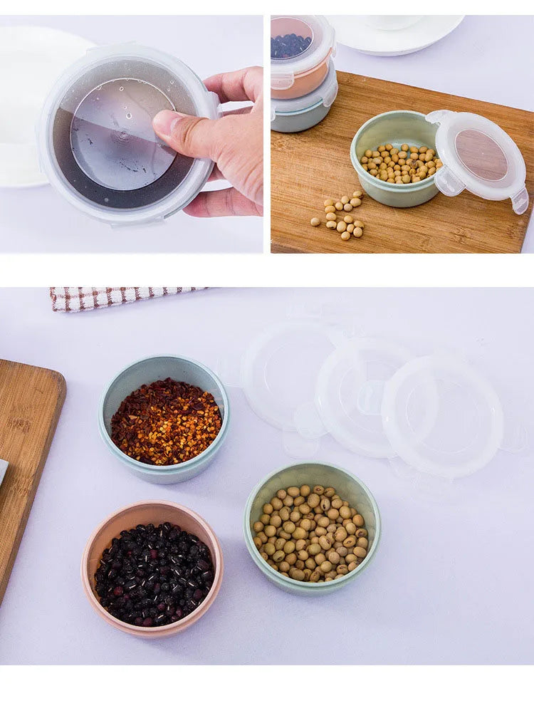 Plastic Lunch Box Bento Box Vegetables Fruit Salad Fresh-Keeping Bowl with Lid Seal Leak Proof Camping Picnic Food Storage Box