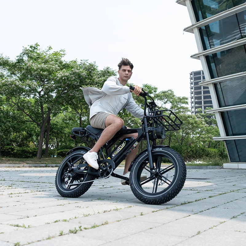 KOOLUX X9 Eu Warehouse Bike 20" Fat Tire Mountain Bike 250W Brushless Motor 7-Speed City Bike 48V Lithium Battery Adult Electric