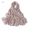 New High Quality Solid Color Soft Breathable Wide Stripe Hollow Satin Silk Scarf Muslim Women Shimmer Plain Head Scarf Hijab