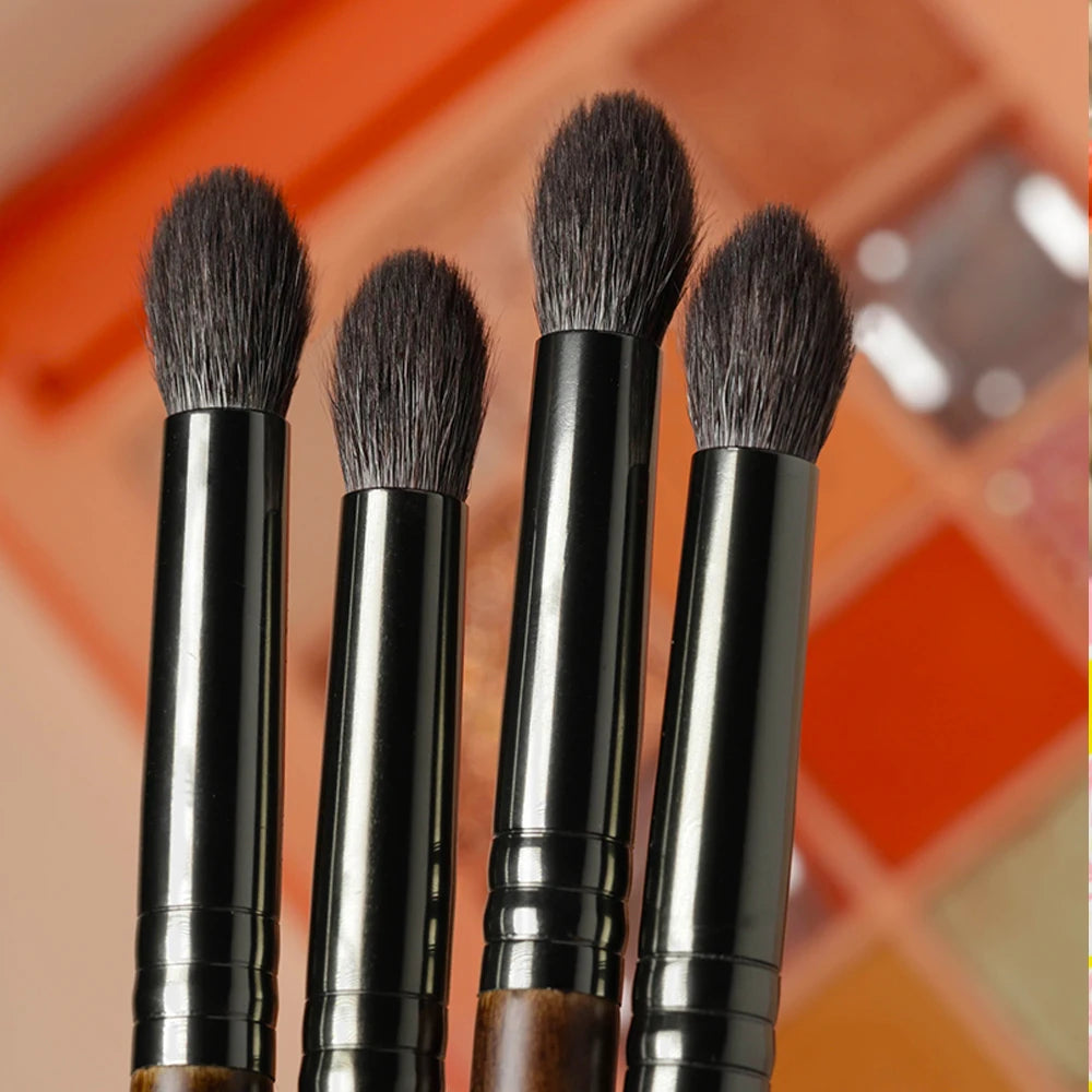 OVW Cosmetic 2/6 pcs Makeup Eye Shadow Brush Set Goat Hair Tool Ultra Soft Make Up Tapered Blender Diffuse Kit Cut Crease Brush