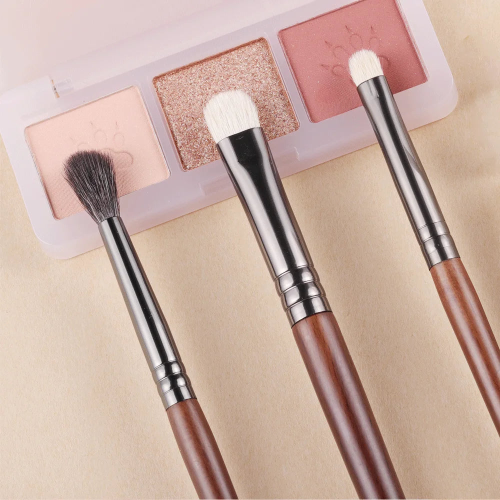 OVW Cosmetic 2/6 pcs Makeup Eye Shadow Brush Set Goat Hair Tool Ultra Soft Make Up Tapered Blender Diffuse Kit Cut Crease Brush