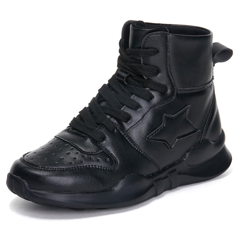 Small Size Women's Shoes 313233 High-Top Shoes with Leather and Velvet, Ultra-Light Waterproof Short Boots, Large Size Women's Shoes 41 to 43, Showing Small Feet