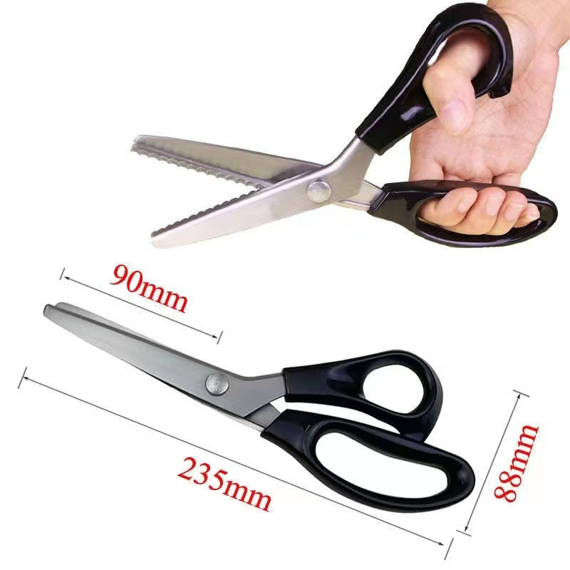 Handmade DIY Triangle Sawtooth Hair Cutter Tailor Scissors Handmade Lace Cutter Wave Cut Lace Household Scissors