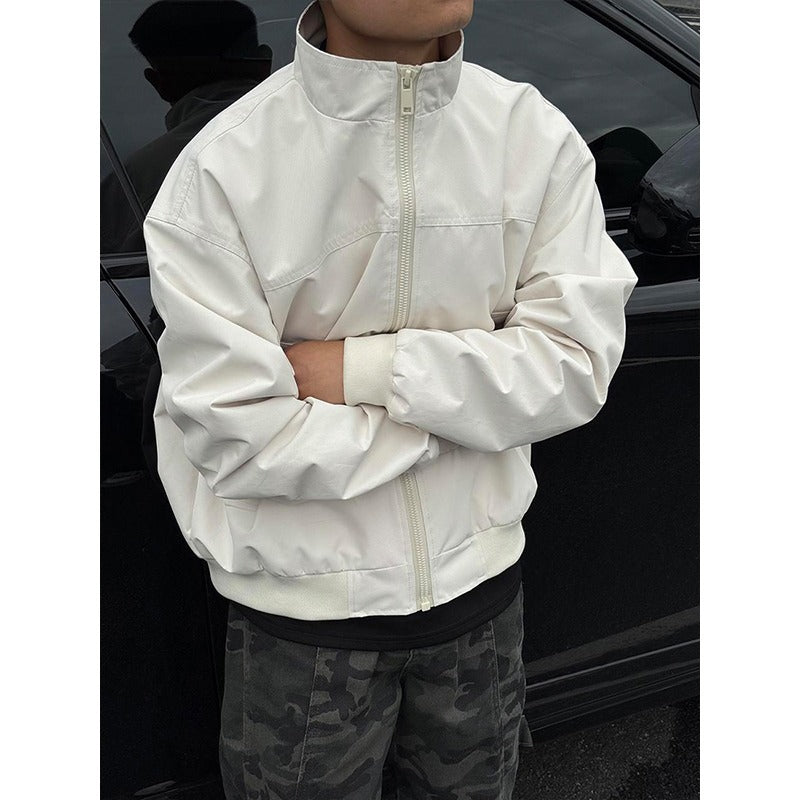 American Coach Jacket Men's Spring and Autum High Street Vibe Trendy Brand Stand Collar Outdoor Workwear Sports Pilot Jacket
