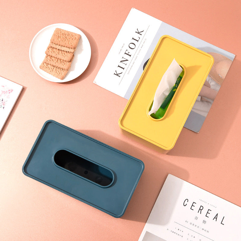 Q 3011 plastic lid paper box living room creative paper box household simple napkin storage box tissue