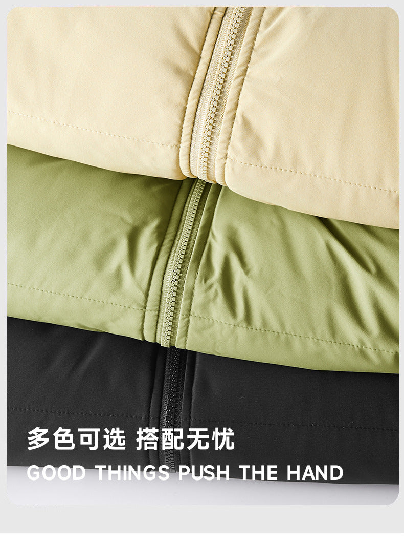 Popular European Size Cross-Border Hooded Cotton Jacket for Men and Women in Winter, Windproof and Velvet Thickened Cotton Jacket for Couples, Thickened High-Quality Cotton