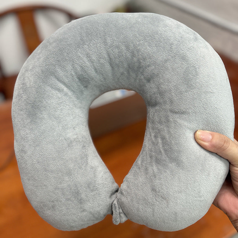 2025 New Cross-Border U-Shaped Pillow Portable Pp Cotton Office Nap Cervical Pillow Car High-Speed Rail Neck Pillow Wholesale