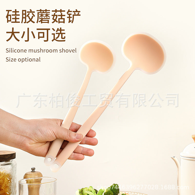 In-Stock Mushroom Spatula Silicone Spatula Food-Grade Spatula Non-Stick Pan Special Full-Cover Spatula Cross-Border Exclusive Manufacturer Direct Shipment