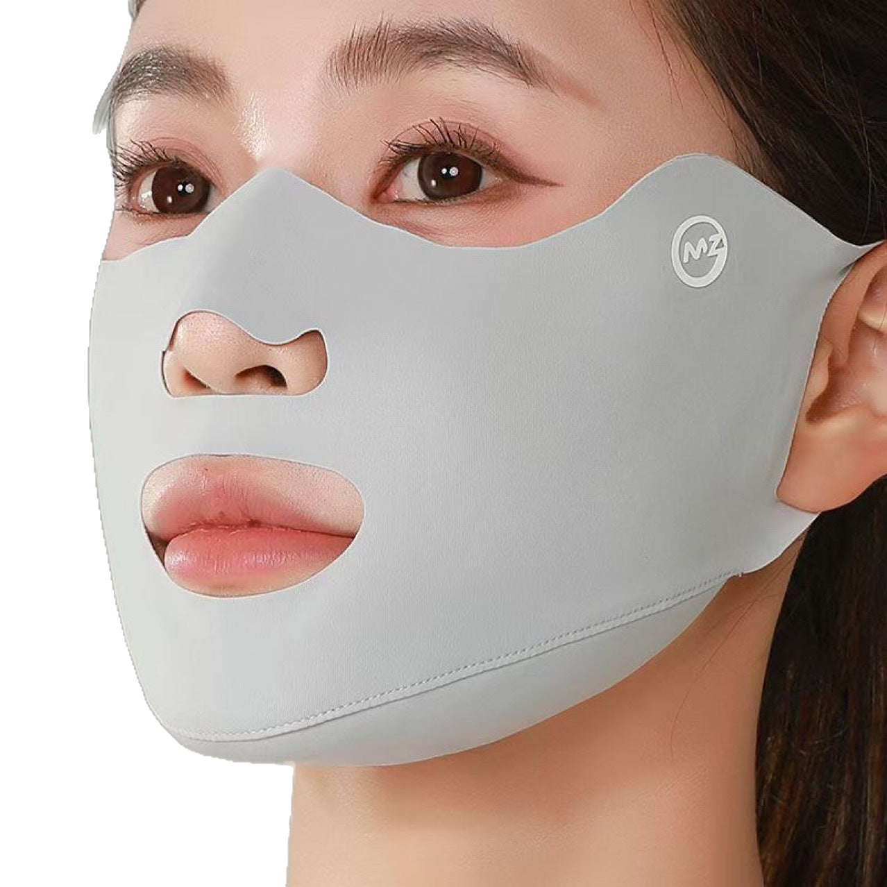Outdoor Sports Sun Protection Mask for Running and Golf, Ice Silk Ear-Hanging Mouth and Nose Mask, Breathable and Anti-Uv