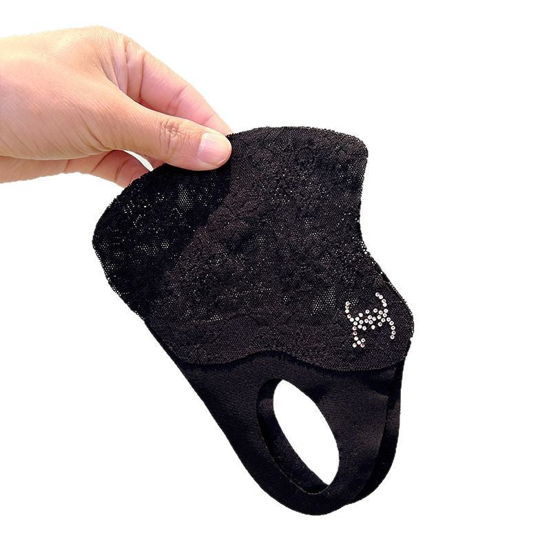Summer Lace Sunscreen Mask Anti-ultraviolet Ice Silk Stereo Thin Mask High-value Eye-protecting Corner Breathable Sunshade