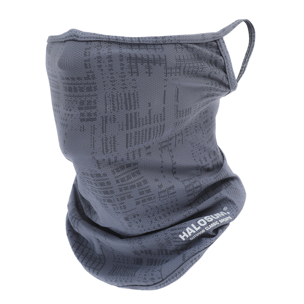 Thin Breathable Ear Hanging Real Ice Silk Face Towel Outdoor Quick-drying Face Mask Sunscreen Summer Mask Letter Turtleneck Scarf