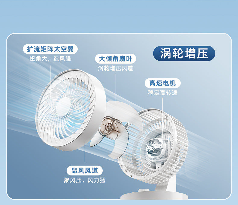 Desktop Electric Fan Large Wind Turbine Small Fan Office Household Desk Fan Silent Electric Fan Air Circulation Fan